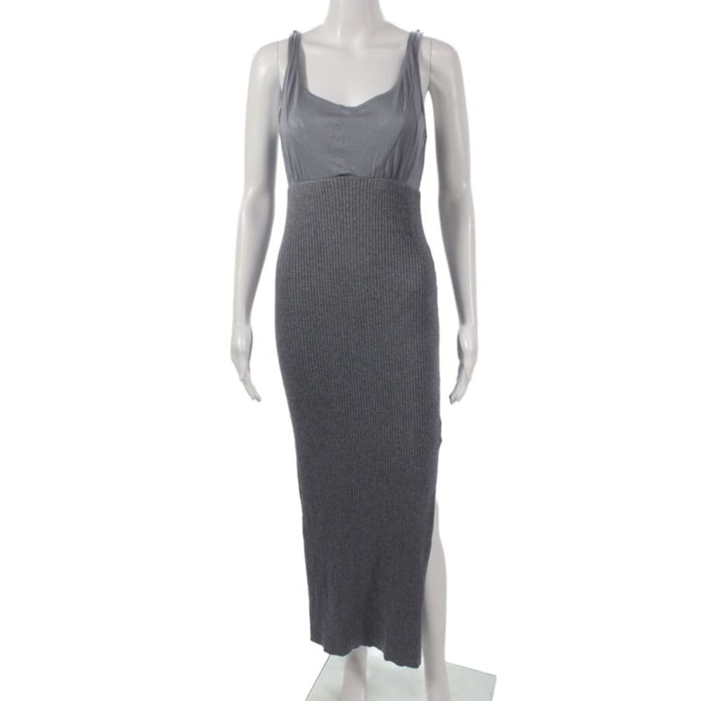 Seraphine Womens Maternity Bodycon Dress Gray Sleeveless Size 4